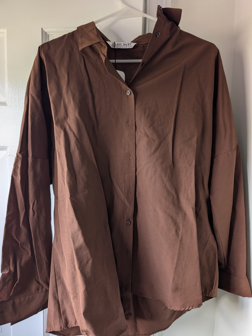 Women's Brown Button-Up Shirt